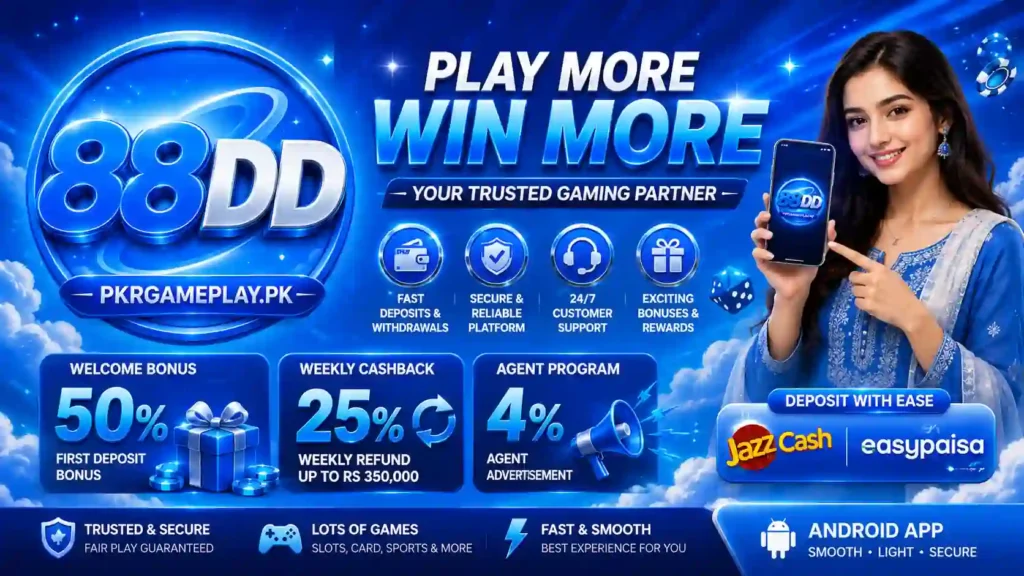88DD Game APK banner with JazzCash and Easypaisa