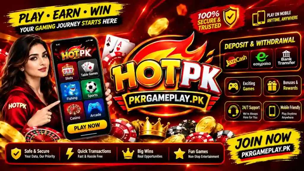 HOTPK Game Pakistan gaming banner