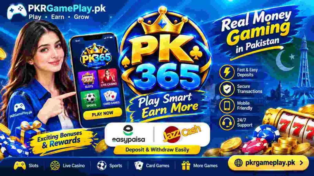 PK365 Game Pakistan real money earning banner