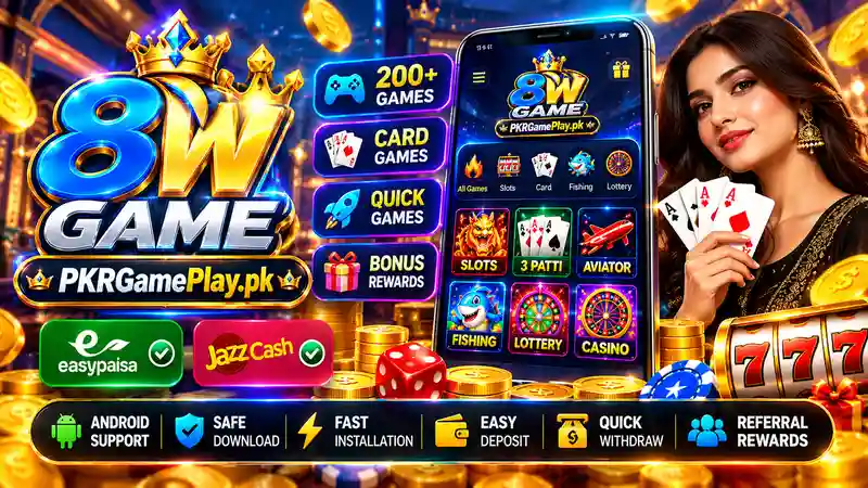 8W Game APK Download banner for Pakistani Android users